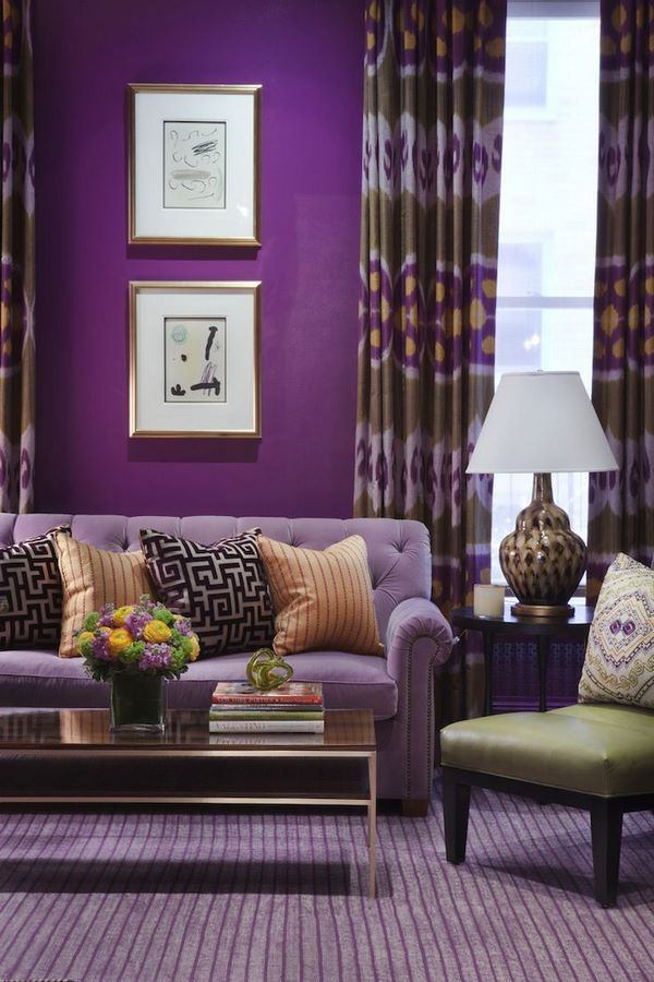purple living room elegant home interior designs