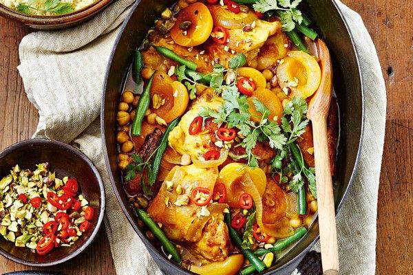 slow cooker chicken with apricots and chickpea easy dinner recipes