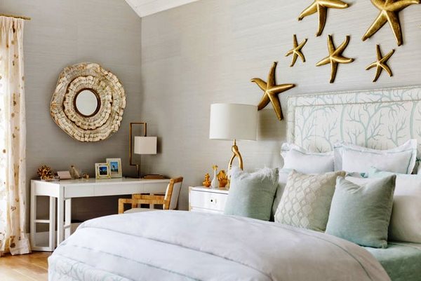 stylish bedroom ideas coastal decor gray wall color