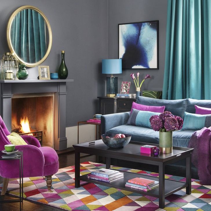 living schemes interior trendy modern colors palettes