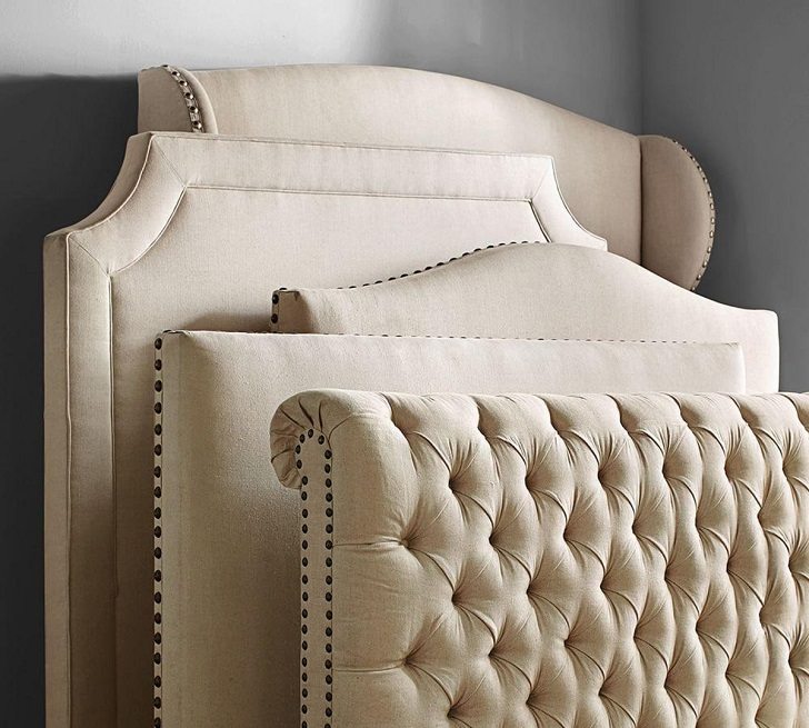 upholstered bed headboards accents in bedroom interior design
