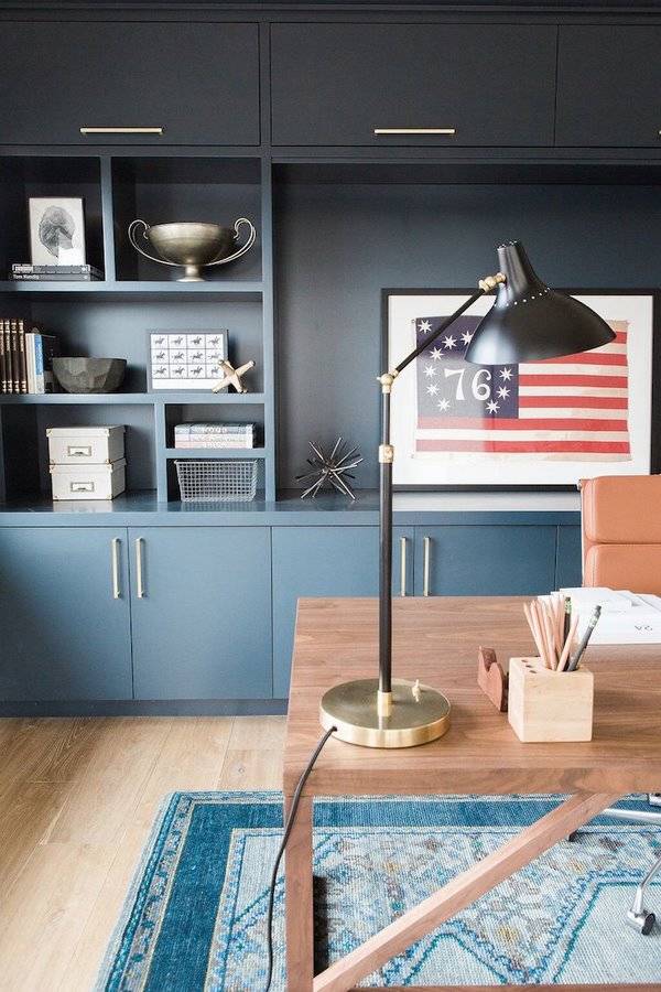 vintage rug modern home office interior design ideas