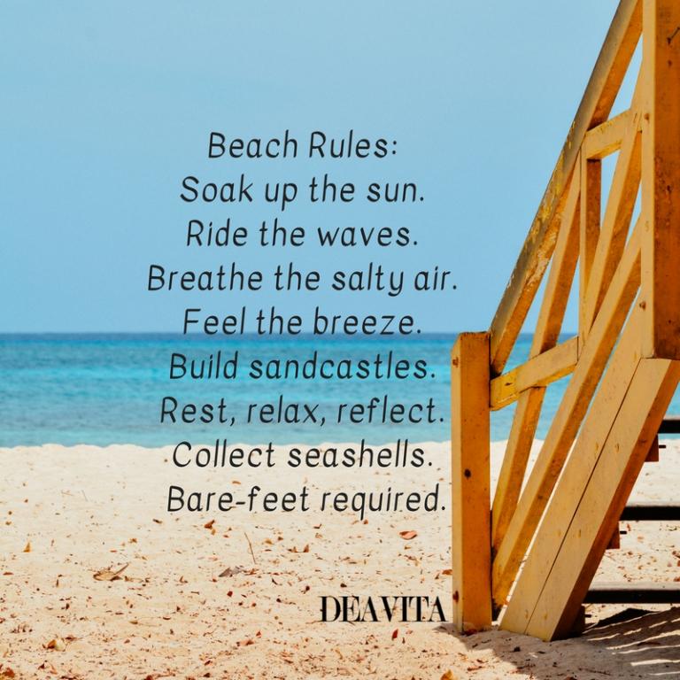 Beach rules quotes summer vacation sayings with photos