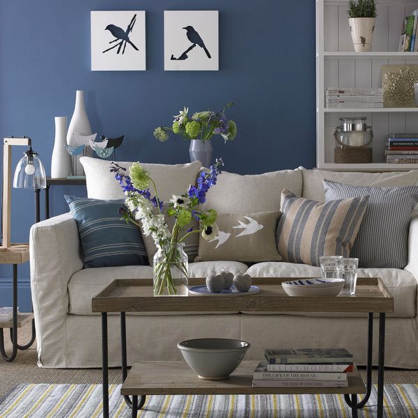 Blue white color scheme modern interior ideas