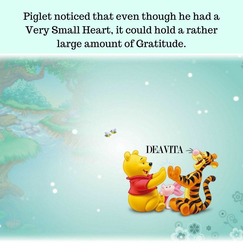 Piglet and Winnie the pooh quotes about gratitude