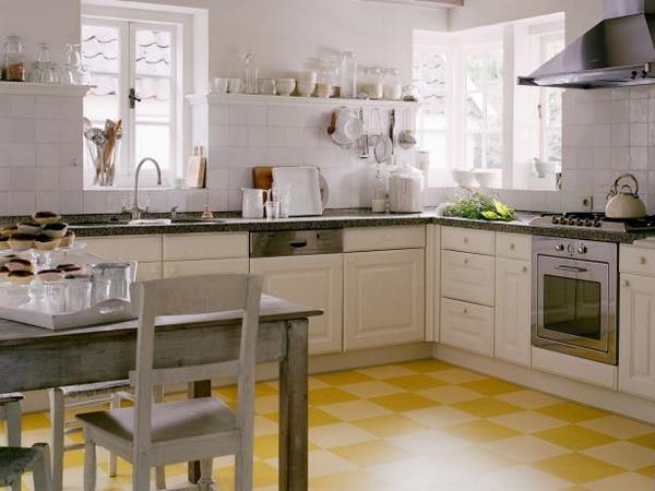 cheap kitchen flooring ideas materials pros and cons linoleum