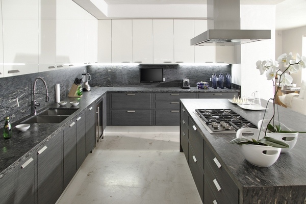 contemporary gray kitchen interior design ideas gray backsplash