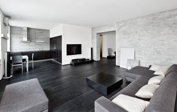 contemporary home design ideas black white grey color scheme