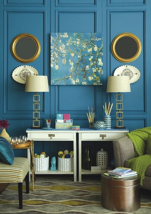 creative living room design ideas blue color palette