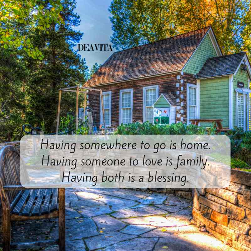 family home and love quotes with photos
