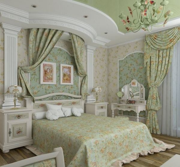 floral pattern wallpaper bedroom decorating ideas provence style