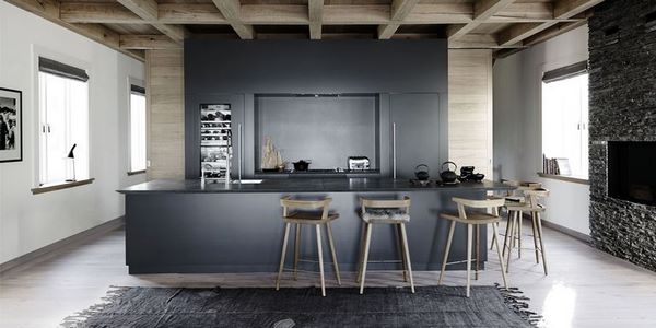 Gray kitchen interior design ideas - color shades and ...