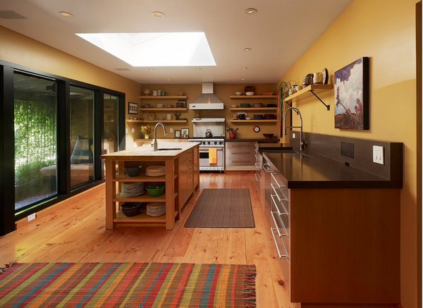 hardwood and carpet kitchen flooring ideas
