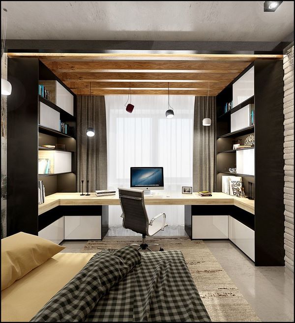 home office in the bedroom creative design ideas