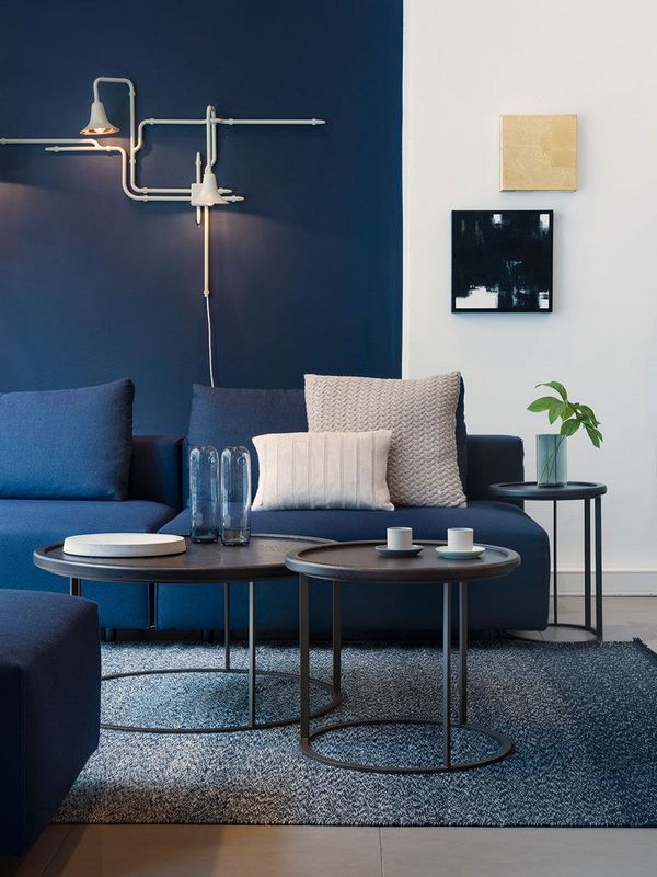 modern blue living room interior accents accessories ideas