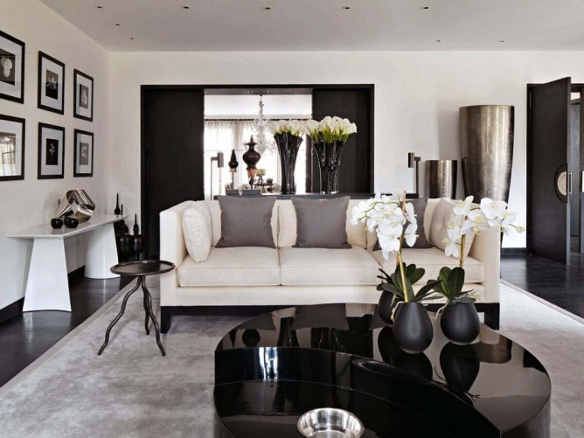 Modern Black And White Living Room, Black Modern Living Room