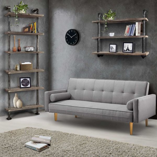 DIY industrial pipe shelf design ideas living room decor and furniture