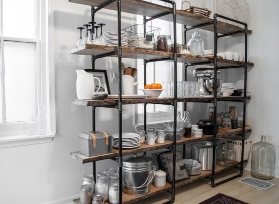 DIY-pantry-storage-system-water-pipe-shelves