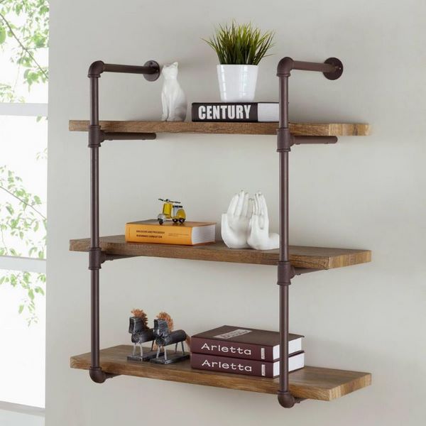 DIY wall shelves space saving storage solutions living room bedroom ideas