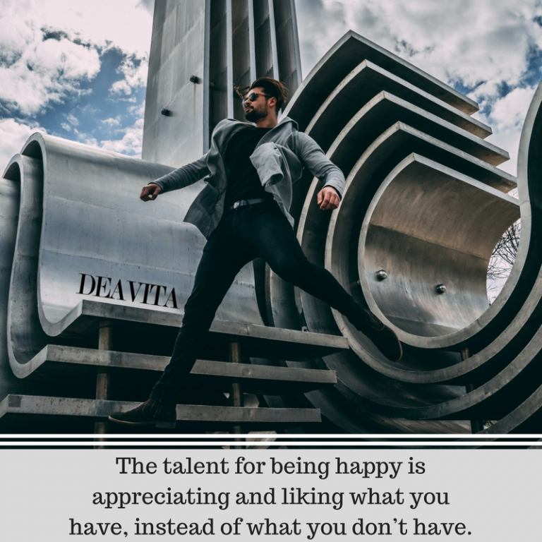 The talent for being happy inspirational and motivational quotes