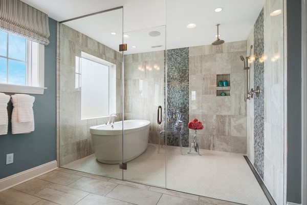Walk in shower vs tub contemporary bathroom ideas curbless shower