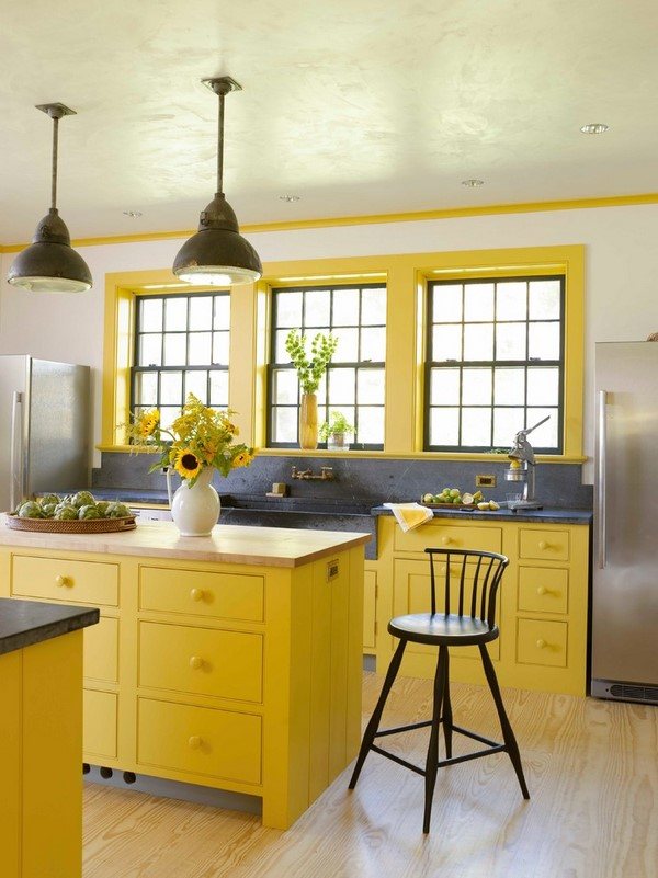 Yellow farmhouse kitchen design creative decorating ideas