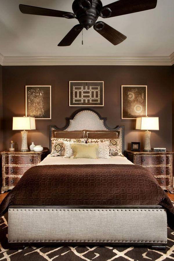 brown and cream color scheme for bedroom relaxing atmosphere