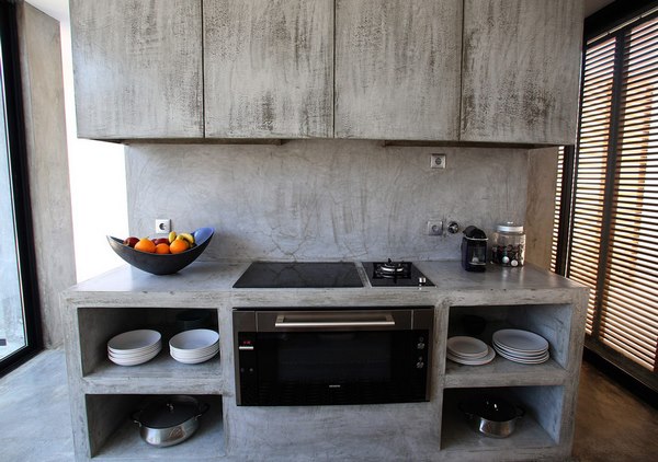 concrete kitchen ideas DIY cheap cabinets