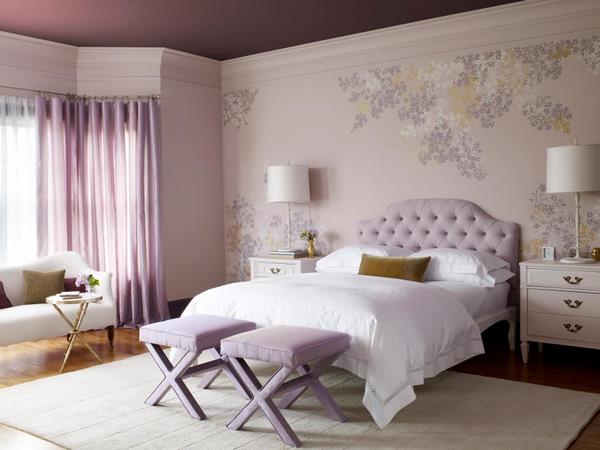 elegant pastel bedroom color scheme lavender shades