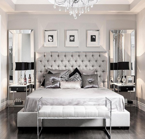 gray bedroom design ideas light shades black accents