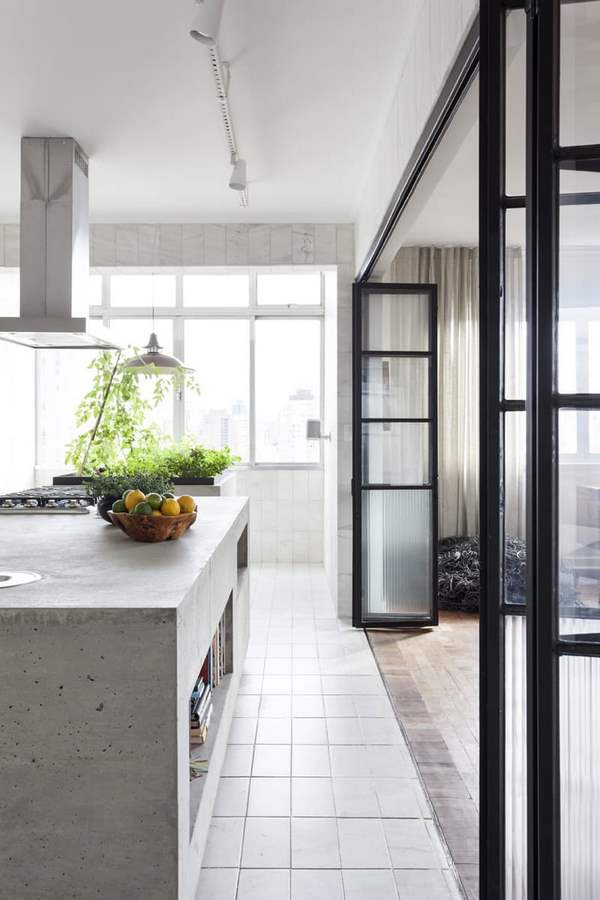 kitchen design ideas tile flooring concrete kitchen island with storage space