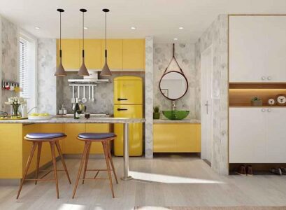 kitchen-ideas-yellow-cabinets-white-gray-colors