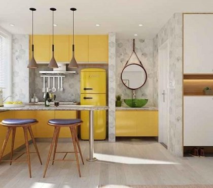 kitchen-ideas-yellow-cabinets-white-gray-colors