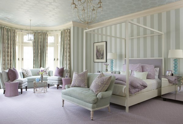 master bedroom ideas pastel color scheme canopy bed