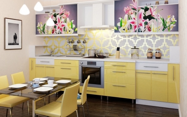modern kitchen ideas color schemes yellow and white