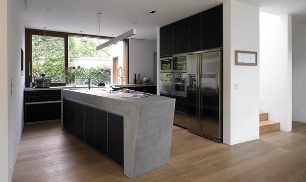 Concrete Kitchen Cabinets Bold And, Cement Kitchen Island Ideas