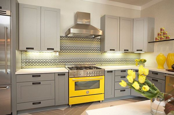 yellow color in kitchen interior design creative ideas