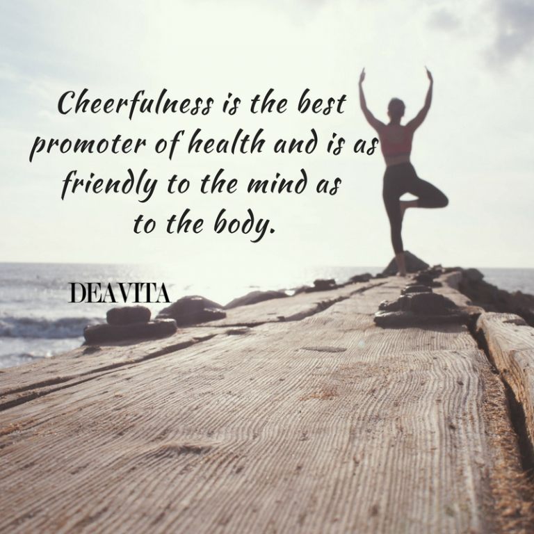 Cheerfulness health mind and body sayings with images