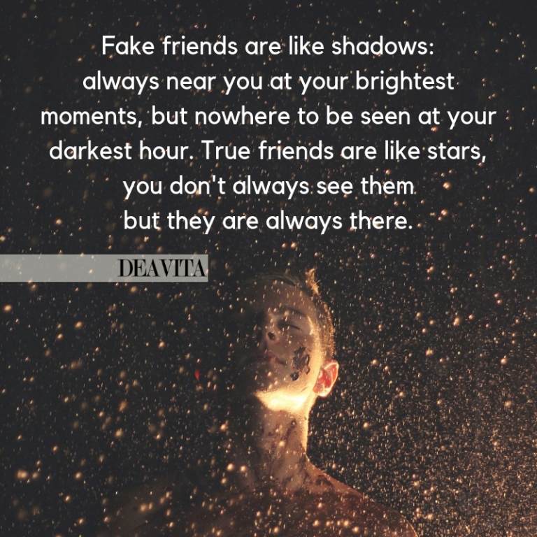 Fake and true friends short quotes about life and attitude