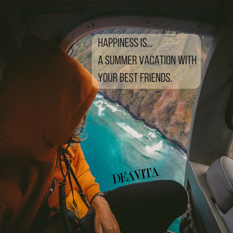 Happiness friends and summer vacation quotes