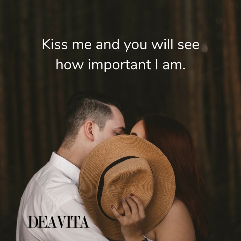Kiss me quotes with romantic photos love sayings