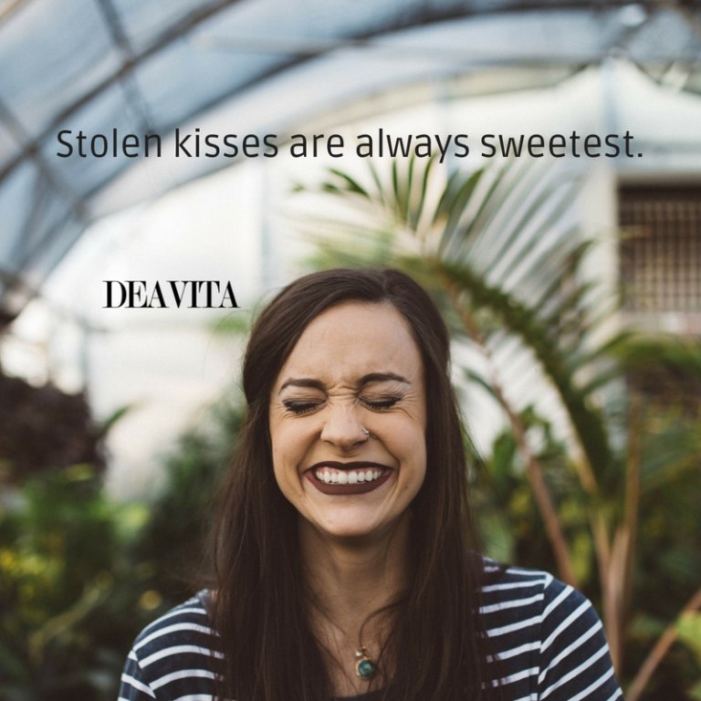 Stolen kisses quotes short romantic sayings with images