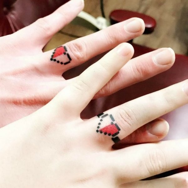 cool ring tattoos for men and women wedding ring ideas hearts