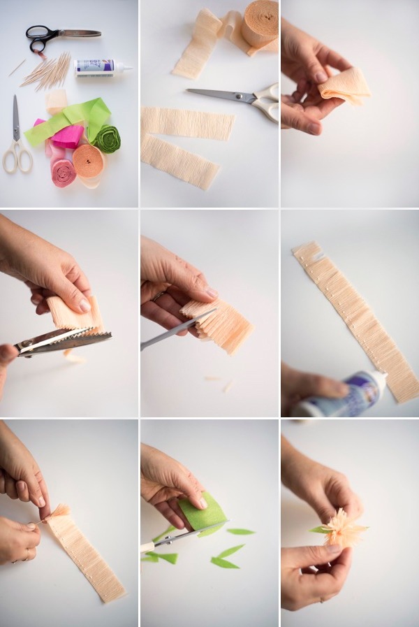 easy DIY carnation cupcake toppers step by step tutorial