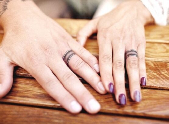 matching-engagement-and-wedding-ring-tattoo-ideas-for-men-and-women