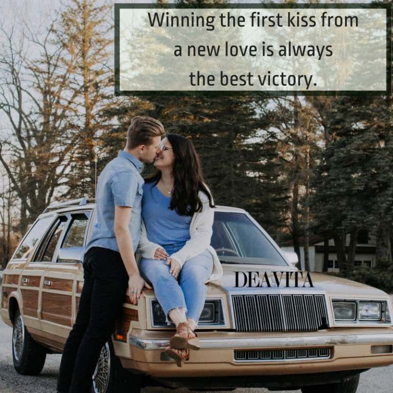 romantic first kiss quotes and inspirational love sayings for girlfriend or boyfriend