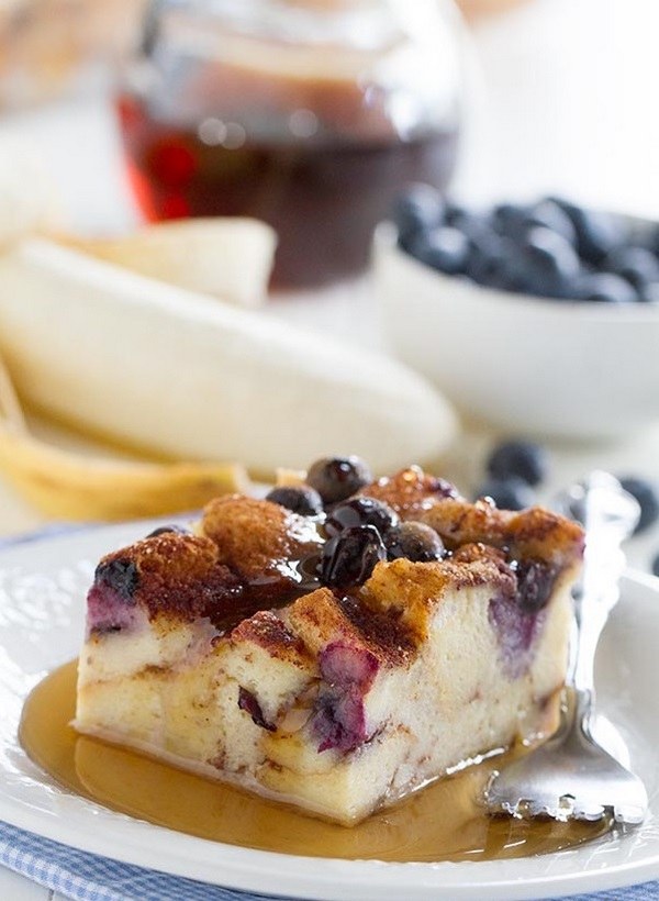 French toast desserts blueberry and banana pie
