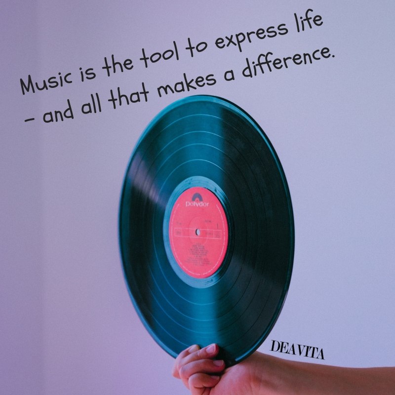 Music express life inspiring quotes with photos