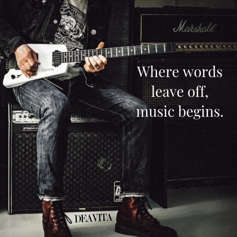 best inspirational quotes Where words leave off music begins