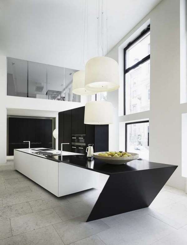 contemporary minimalist kitchen with futuristic appearance